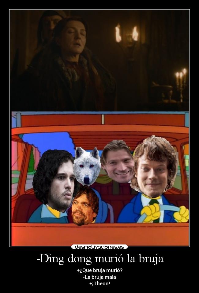 carteles simpsons jon nieve catelyn tyrion jaime fantasma theon desmotivaciones