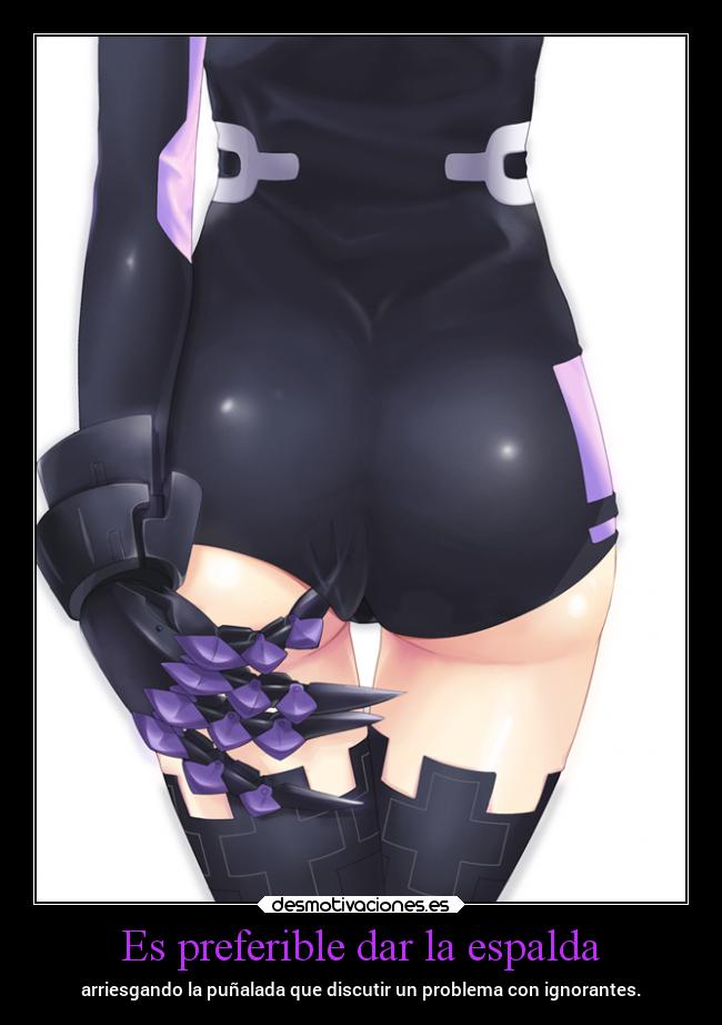 Es preferible dar la espalda -