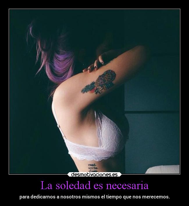 La soledad es necesaria -