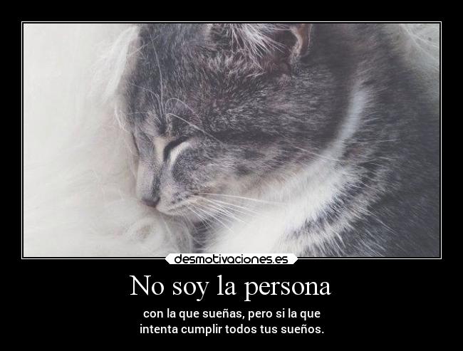 No soy la persona - con la que sueñas, pero si la que
intenta cumplir todos tus sueños.