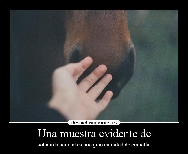 Una muestra evidente de -