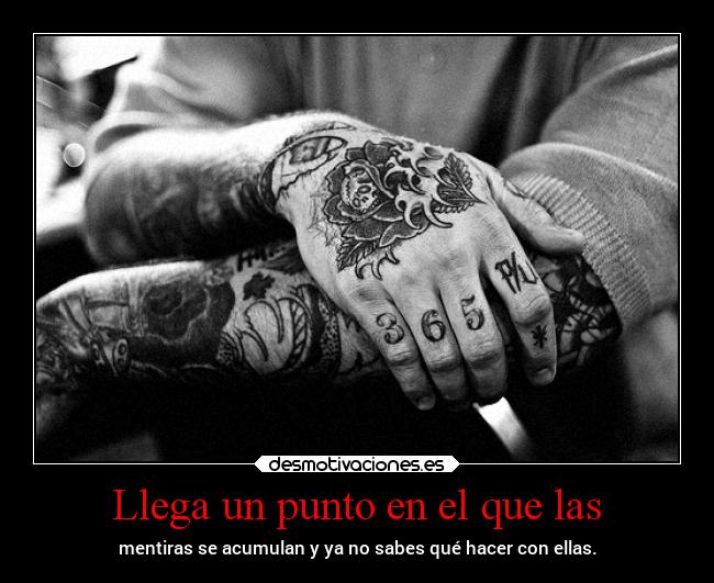 Llega un punto en el que las -