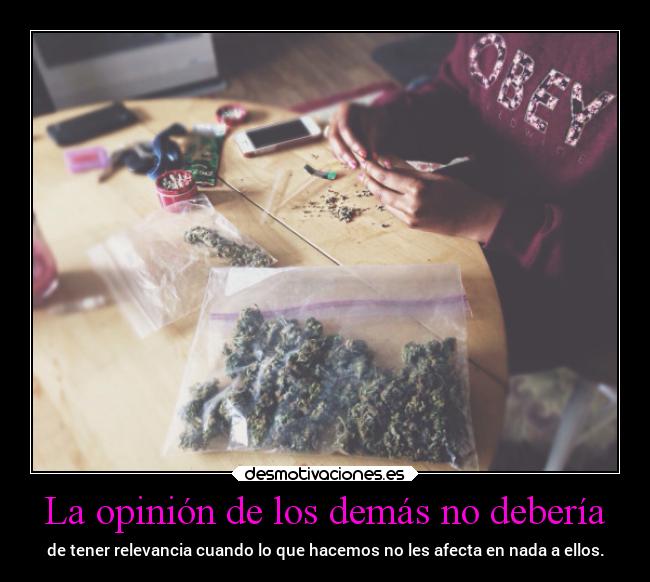 La opinión de los demás no debería -