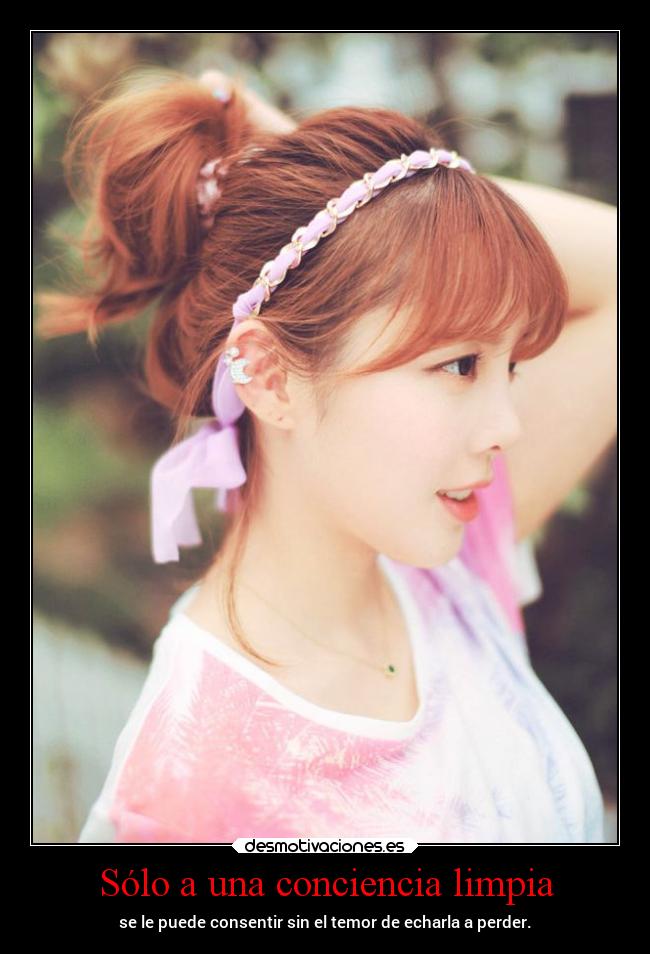 Sólo a una conciencia limpia -