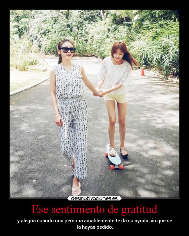 Ese sentimiento de gratitud - 