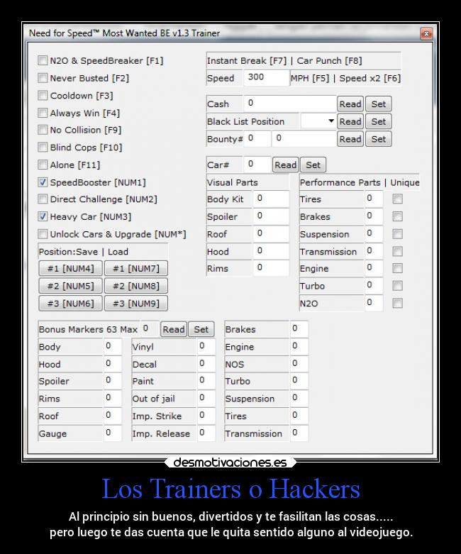 Los Trainers o Hackers -