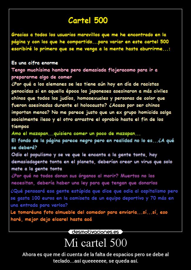 Mi cartel 500 - 
