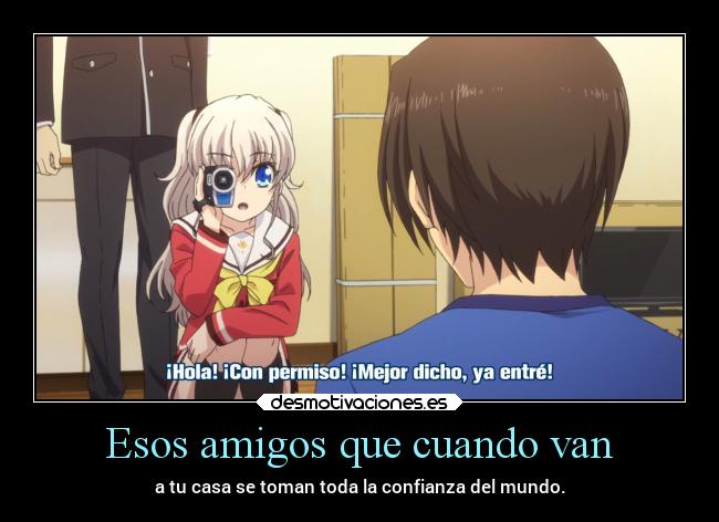 carteles amigos confianza amistad amigos anime harukaze gotian charlotte desmotivaciones