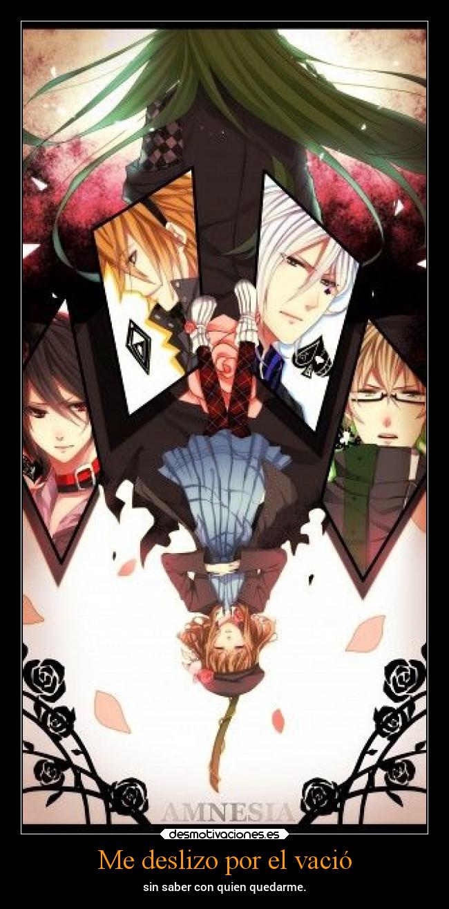 carteles amor anime amnesia heroine danieldats desmotivaciones