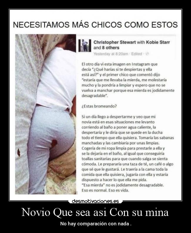 Novio Que sea asi Con su mina - No hay comparación con nada .