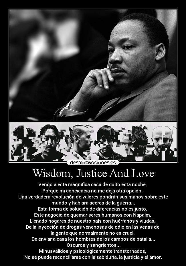 Wisdom, Justice And Love - 