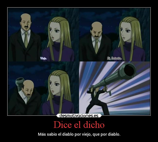 carteles anime diablo viejo ateos disparando pinguinos desde sus camas desmotivaciones