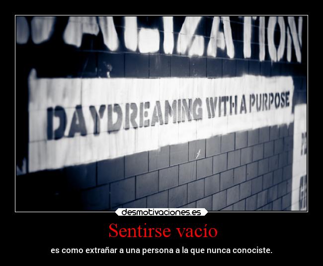 Sentirse vacío -
