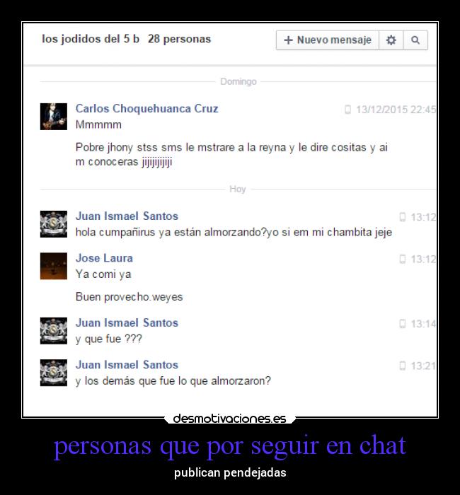 personas que por seguir en chat - 