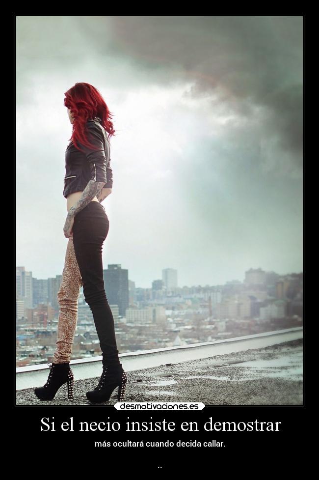 Si el necio insiste en demostrar -