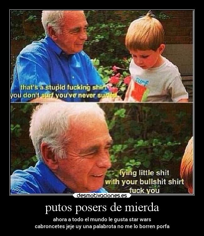 putos posers de mierda -