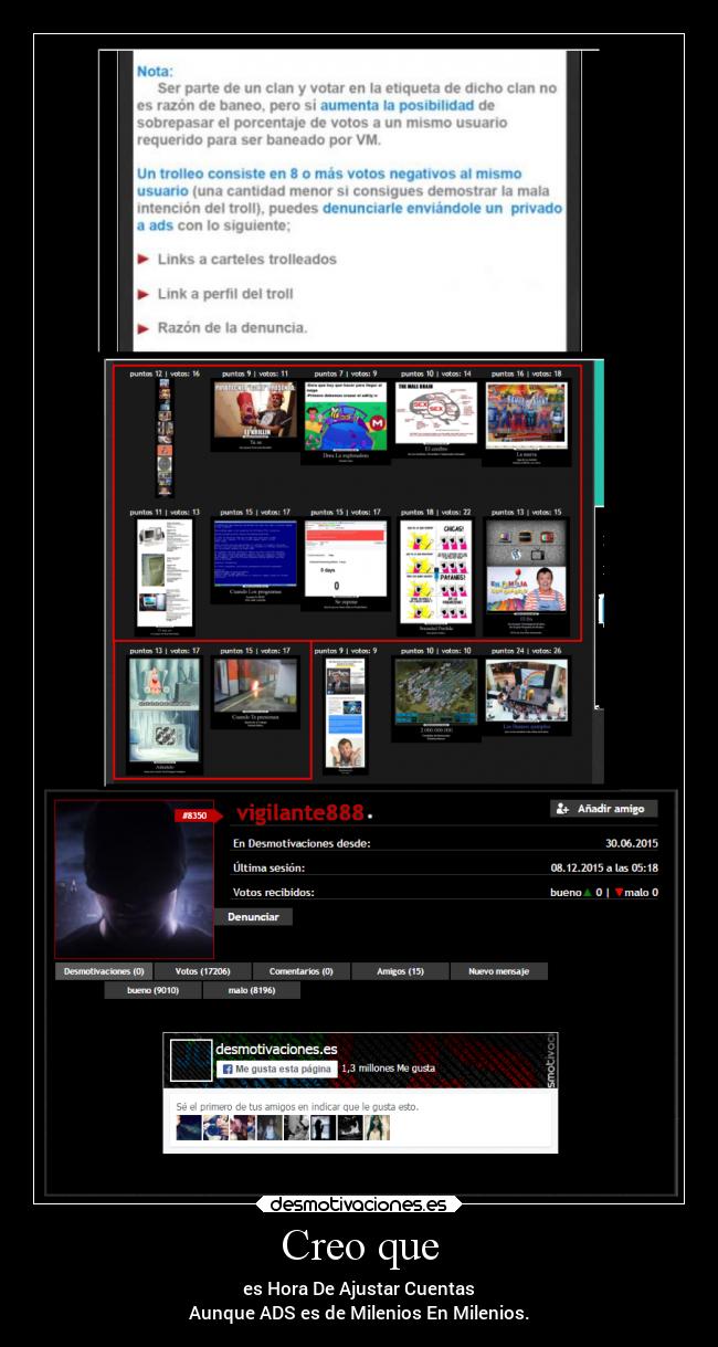 Creo que - es Hora De Ajustar Cuentas
Aunque ADS es de Milenios En Milenios.