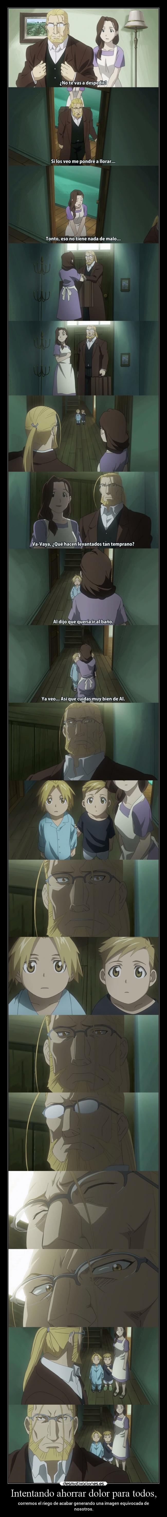 carteles dolor familia anime raptorhunters harukaze manga epicanime fullmetalalchemistbrotherhood fmab hohenheim desmotivaciones