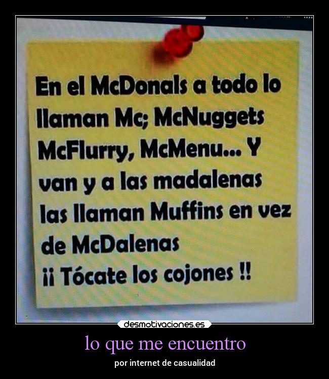 lo que me encuentro -