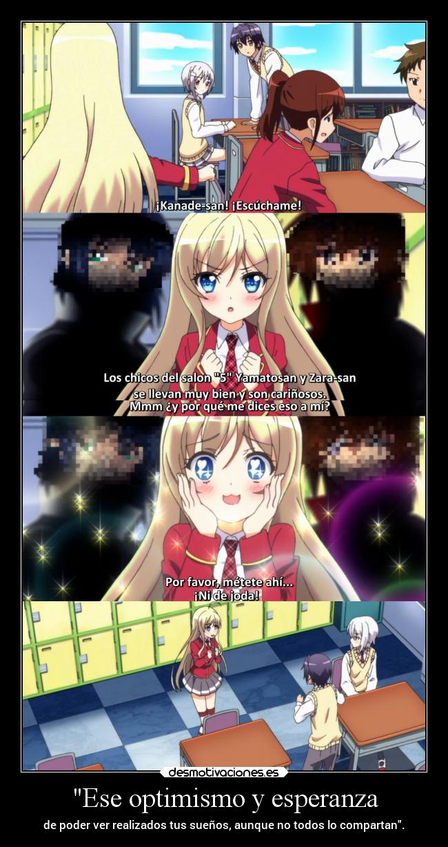 Ese optimismo y esperanza -