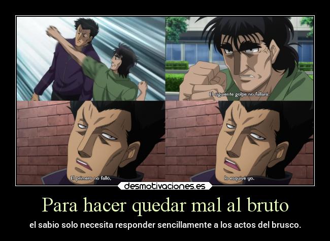 carteles fisico tonto hajime noippo bruto pelear sabio desmotivaciones