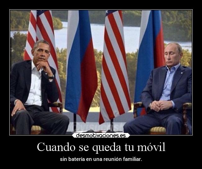 Cuando se queda tu móvil - sin batería en una reunión familiar.