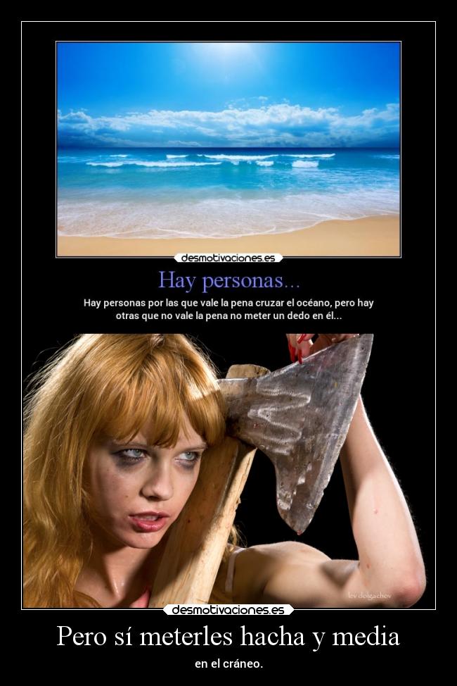 carteles humor slipkdemon clandesplazado hacha venganza desmotivaciones