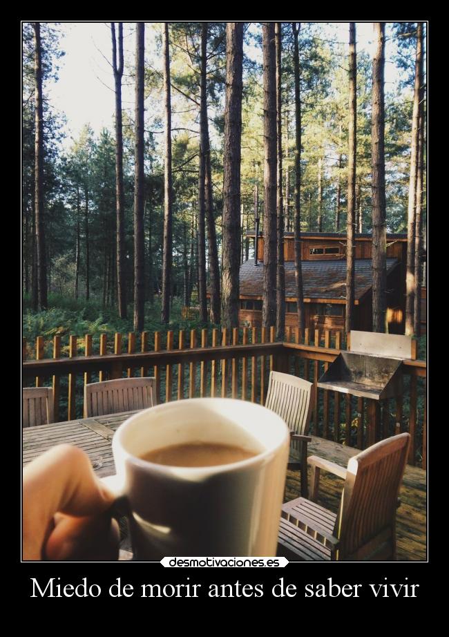 Miedo de morir antes de saber vivir -