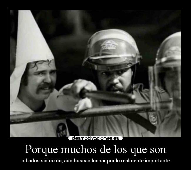 Porque muchos de los que son - odiados sin razón, aún buscan luchar por lo realmente importante