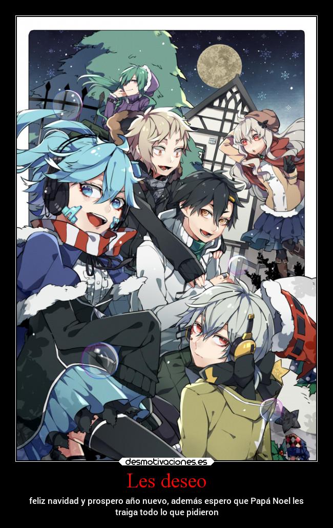 carteles navidad anime kagerouproject kageroudays desmotivaciones