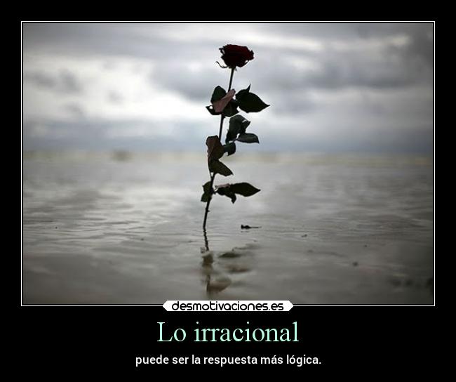 Lo irracional - puede ser la respuesta más lógica.