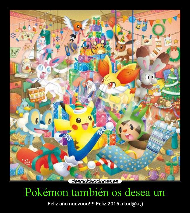 carteles pokemon felicidad navidad pokemon pikachu chespin fenekin froakie sylveon eevee desmotivaciones