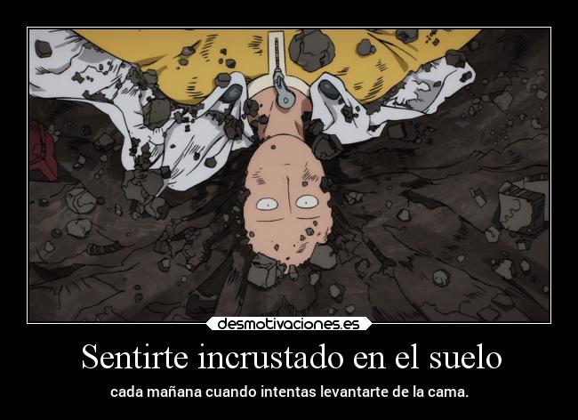 carteles risa humor anime raptorhunters harukaze manga desmofunny saitama onepunchman onepunch punch cama desmotivaciones