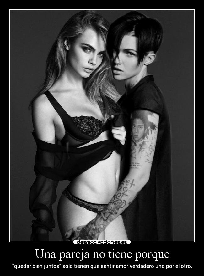 Una pareja no tiene porque - quedar bien juntos sólo tienen que sentir amor verdadero uno por el otro.