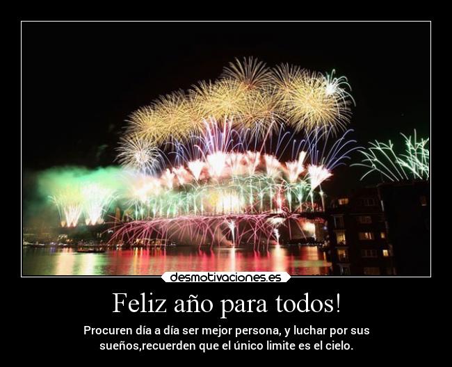 Feliz año para todos! -