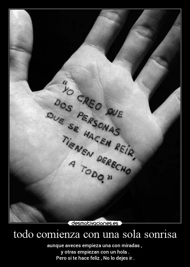 todo comienza con una sola sonrisa -