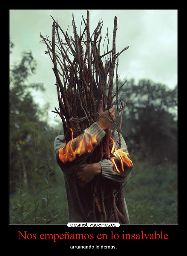 Nos empeñamos en lo insalvable -