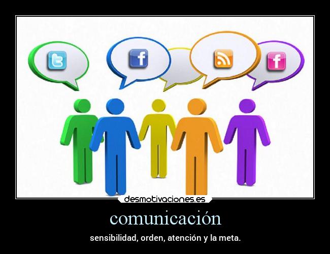 comunicación - sensibilidad, orden, atención y la meta.