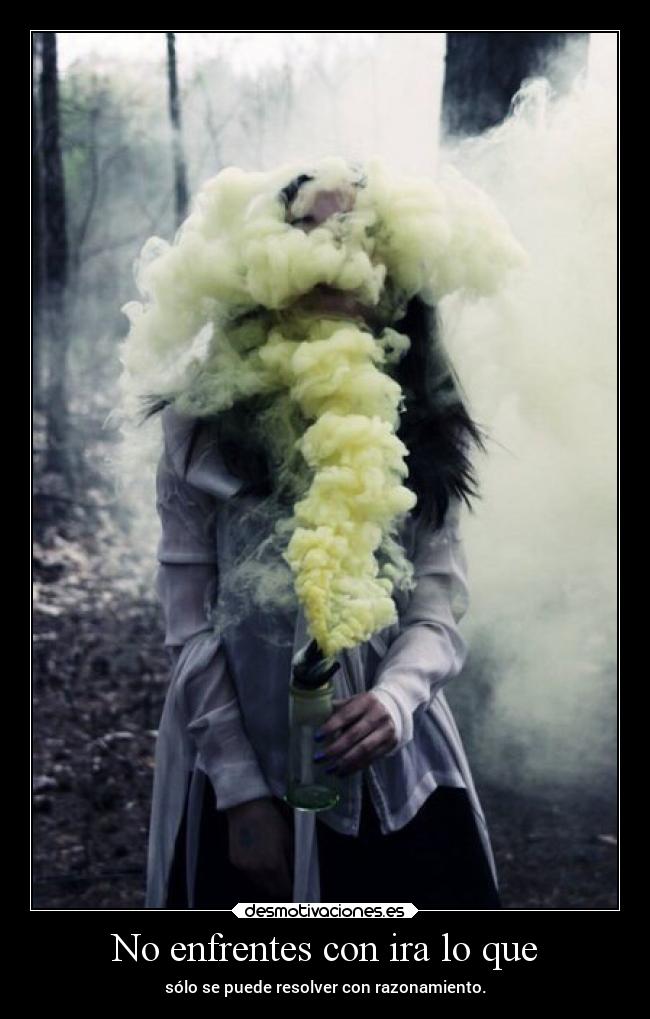 No enfrentes con ira lo que - sólo se puede resolver con razonamiento.