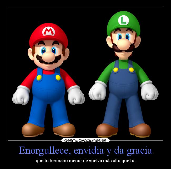 carteles vida graciosas celos felicidad familia hermanos menores altos mario luigi ejercitodemar desmotivaciones