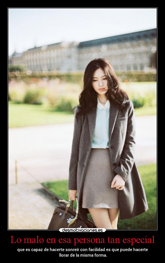 Lo malo en esa persona tan especial -