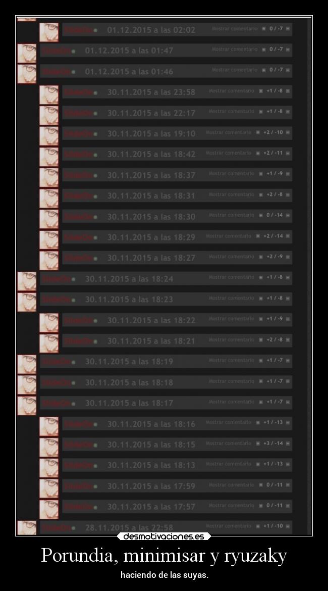 Porundia, minimisar y ryuzaky -