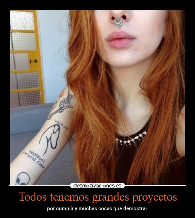 Todos tenemos grandes proyectos -