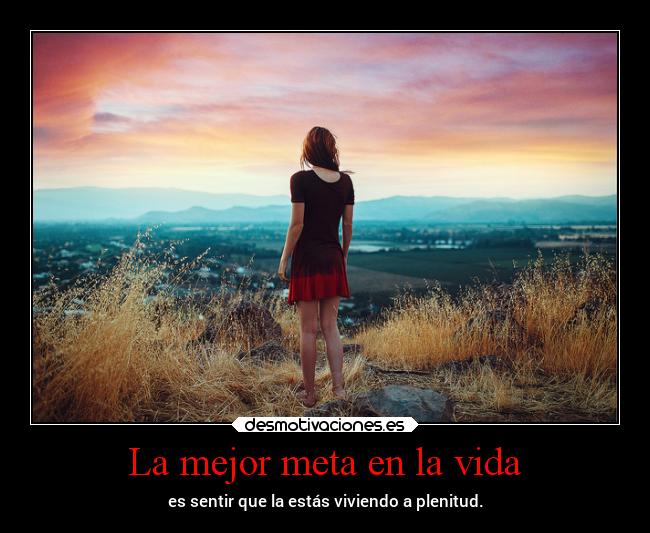 La mejor meta en la vida -