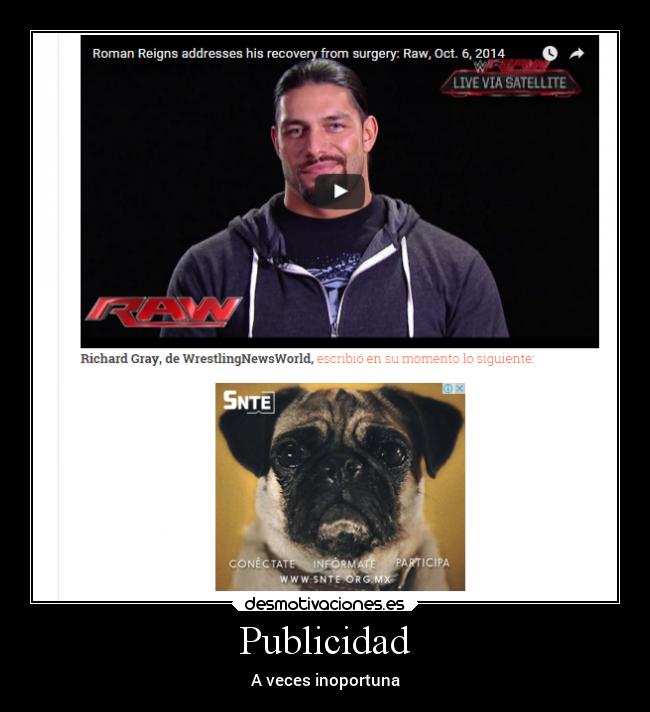 Publicidad - A veces inoportuna