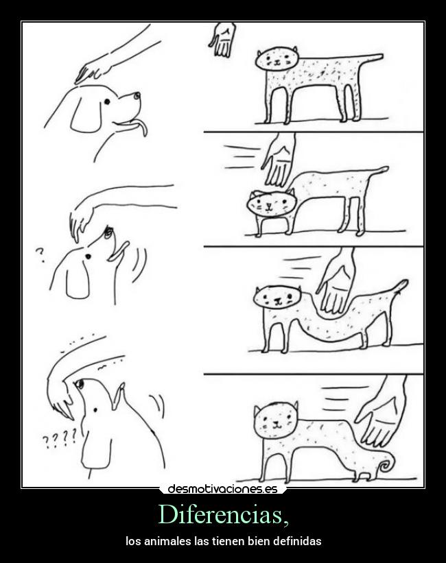 Diferencias, - los animales las tienen bien definidas