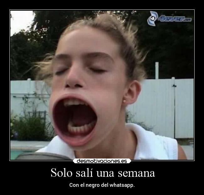 Solo salí una semana - Con el negro del whatsapp.