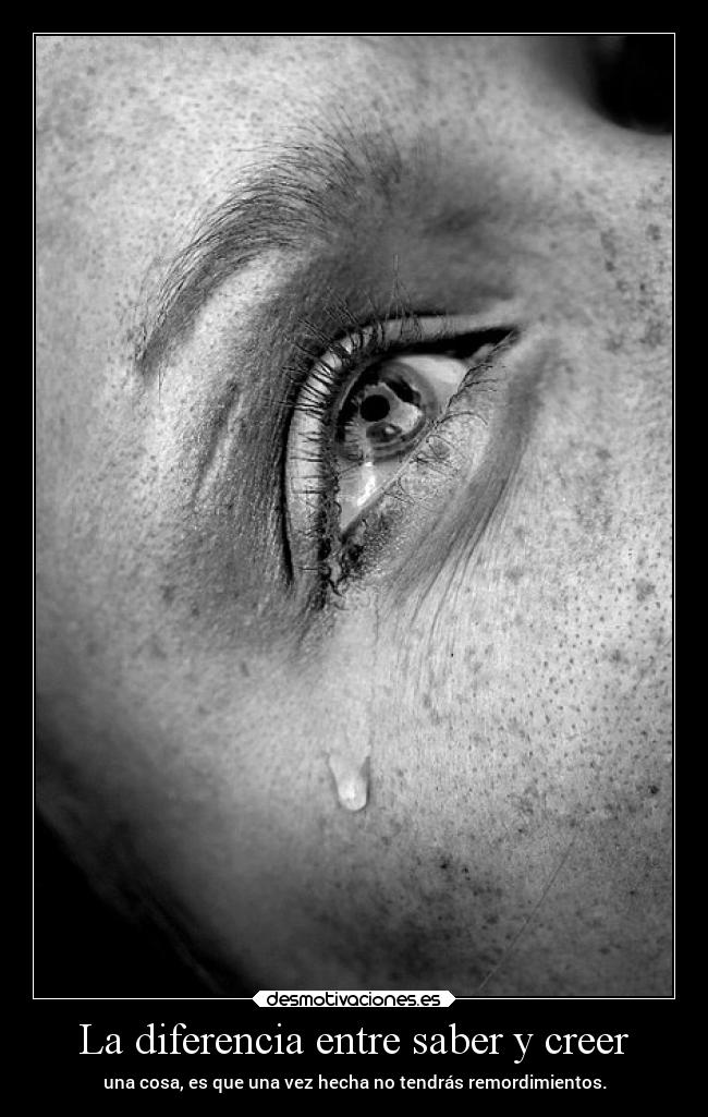 La diferencia entre saber y creer -