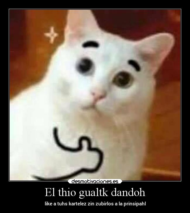 El thio gualtk dandoh - like a tuhs kartelez zin zubirlos a la prinsipahl