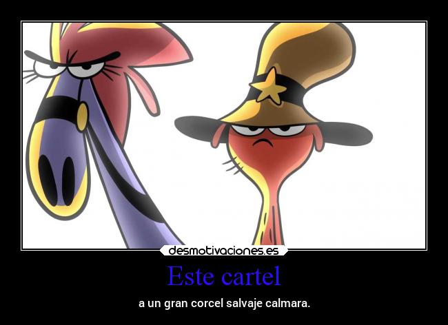 Este cartel - a un gran corcel salvaje calmara.